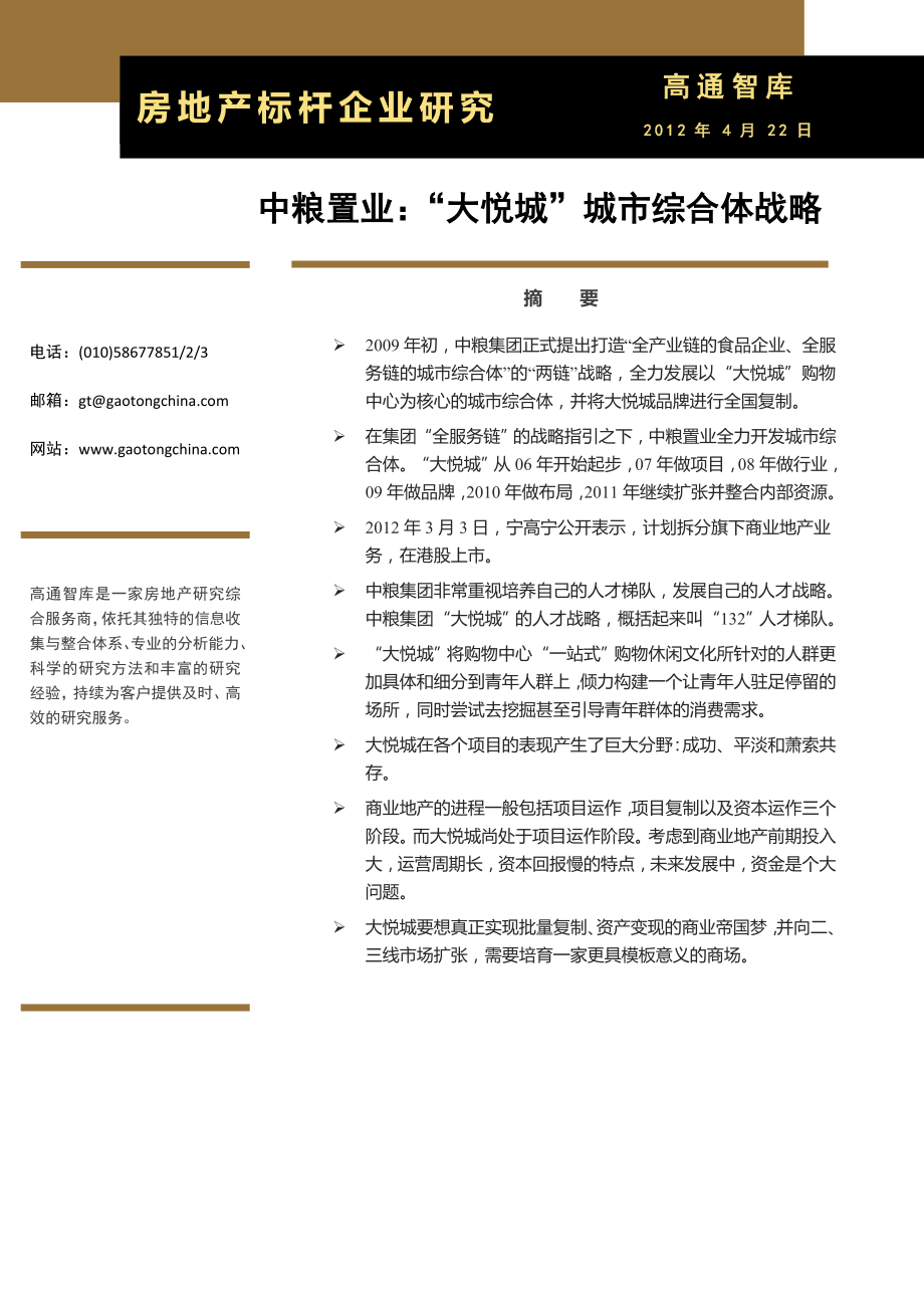 中粮置业大悦城城市综合体战略（54页）.doc_第1页