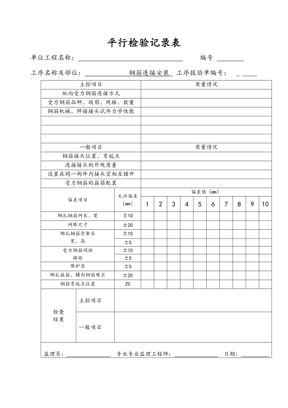 建筑施工过程平行检验记录表示范总表.doc_第3页