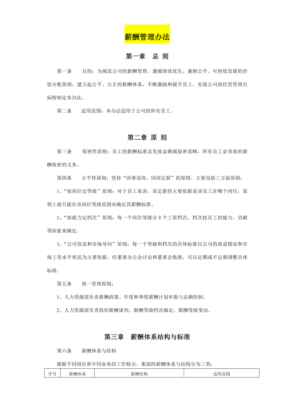 某动画公司薪酬管理办法.doc_第1页