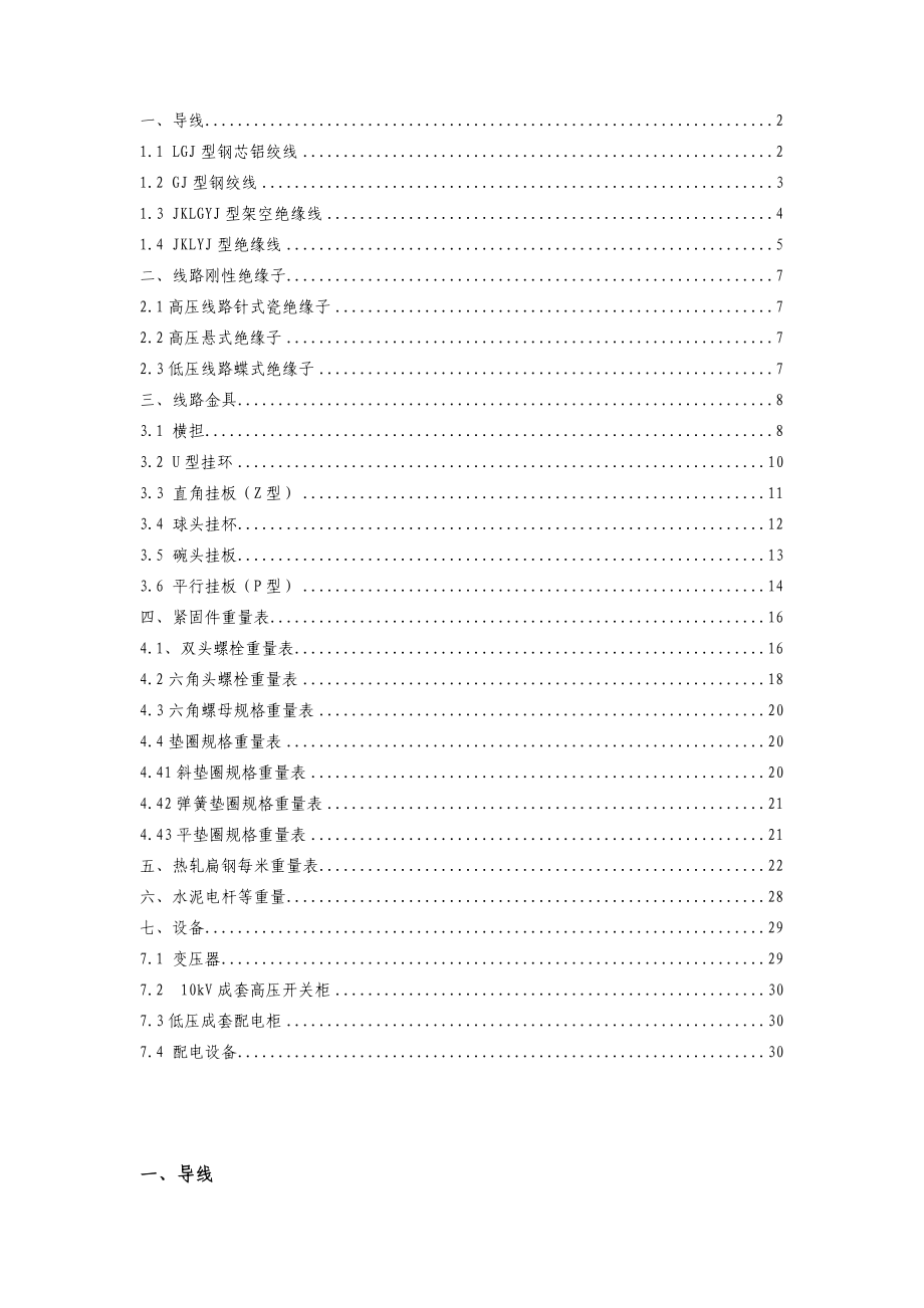 电力工程材料重量一览表.doc_第2页