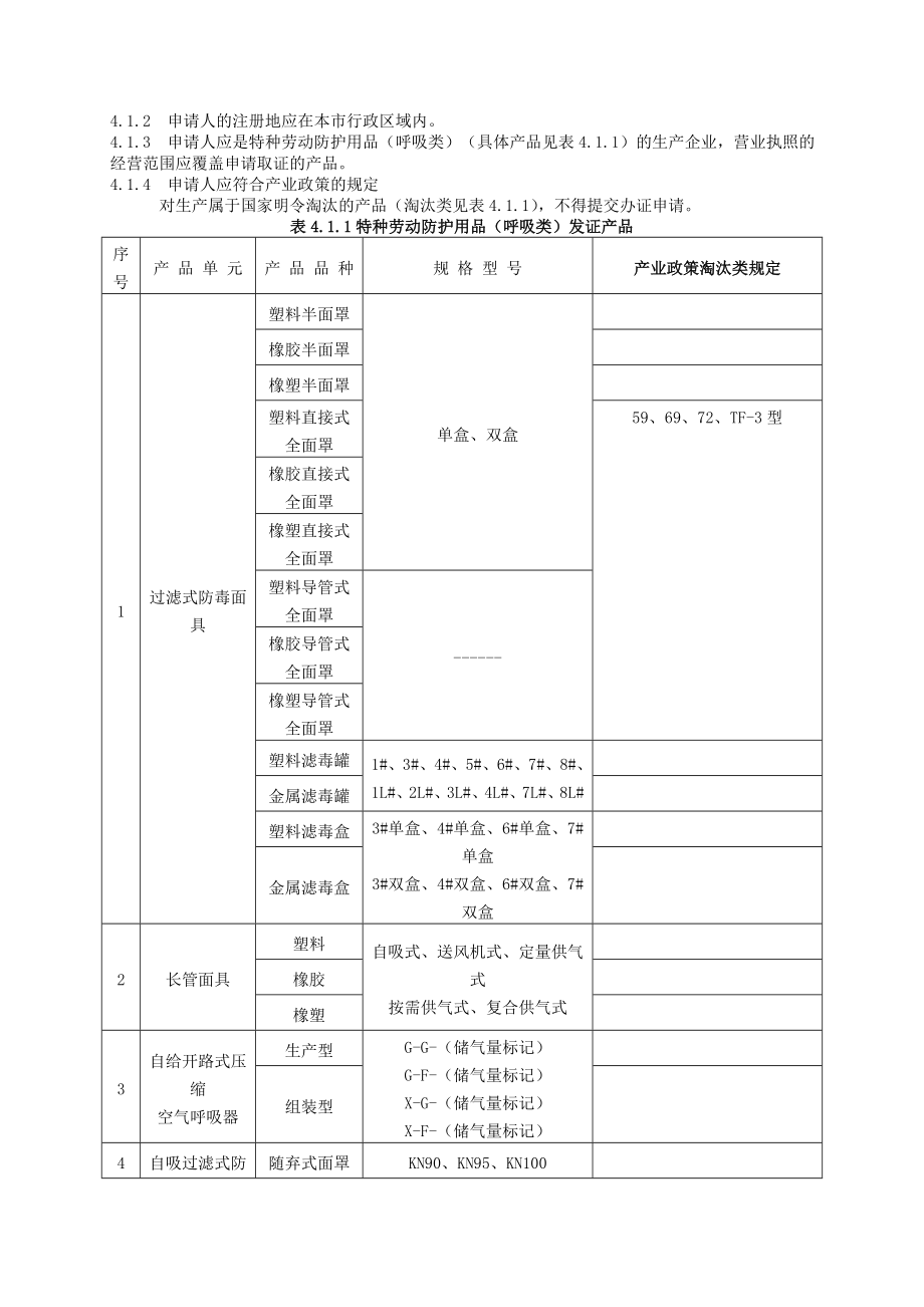 特种劳动防护用品（呼吸类）工业产品生产许可证.doc_第2页