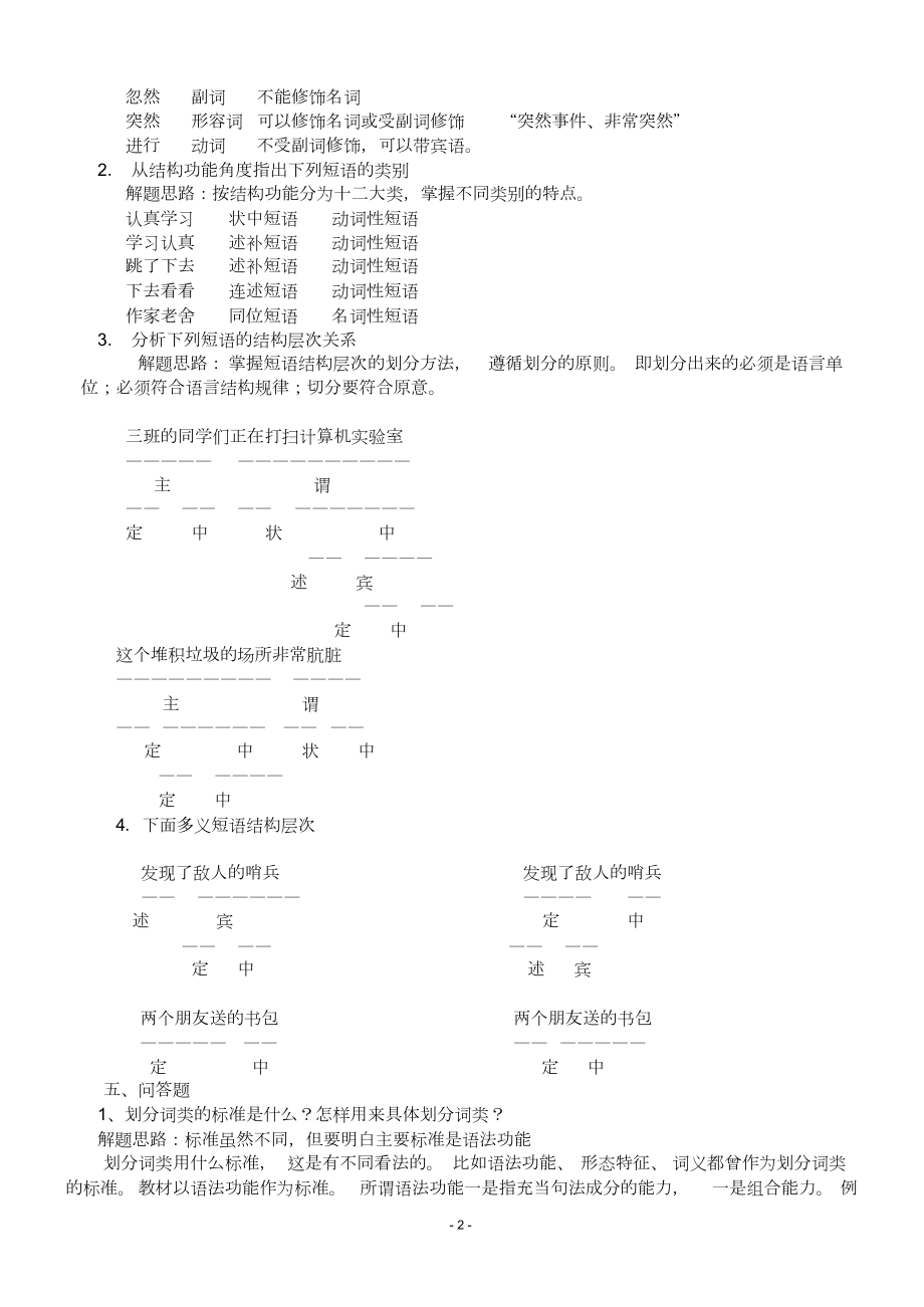 现代汉语2形成性考核册及参考答案.doc_第2页
