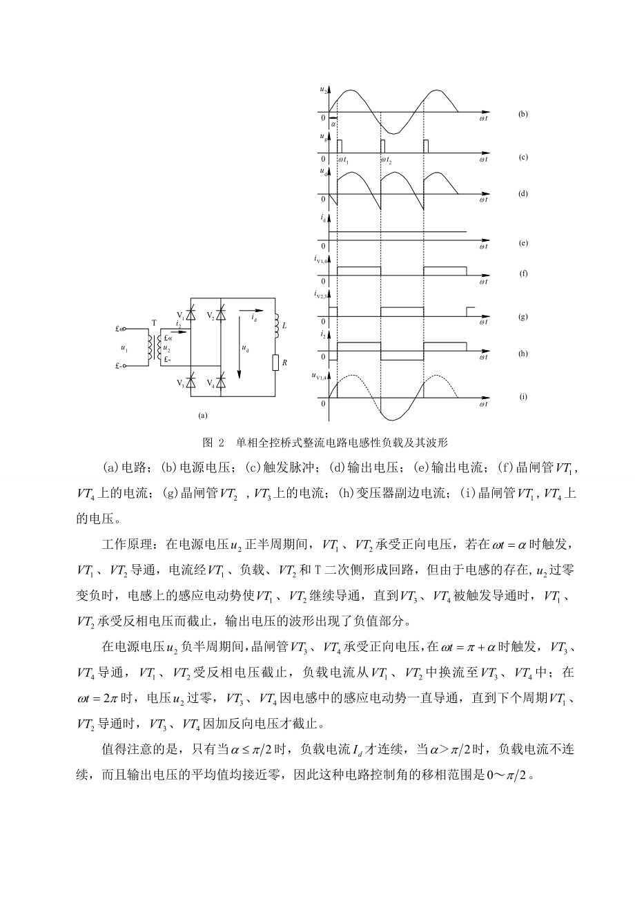 《电力电子技术》课程设计说明书单相可控变流器的设计.doc_第3页