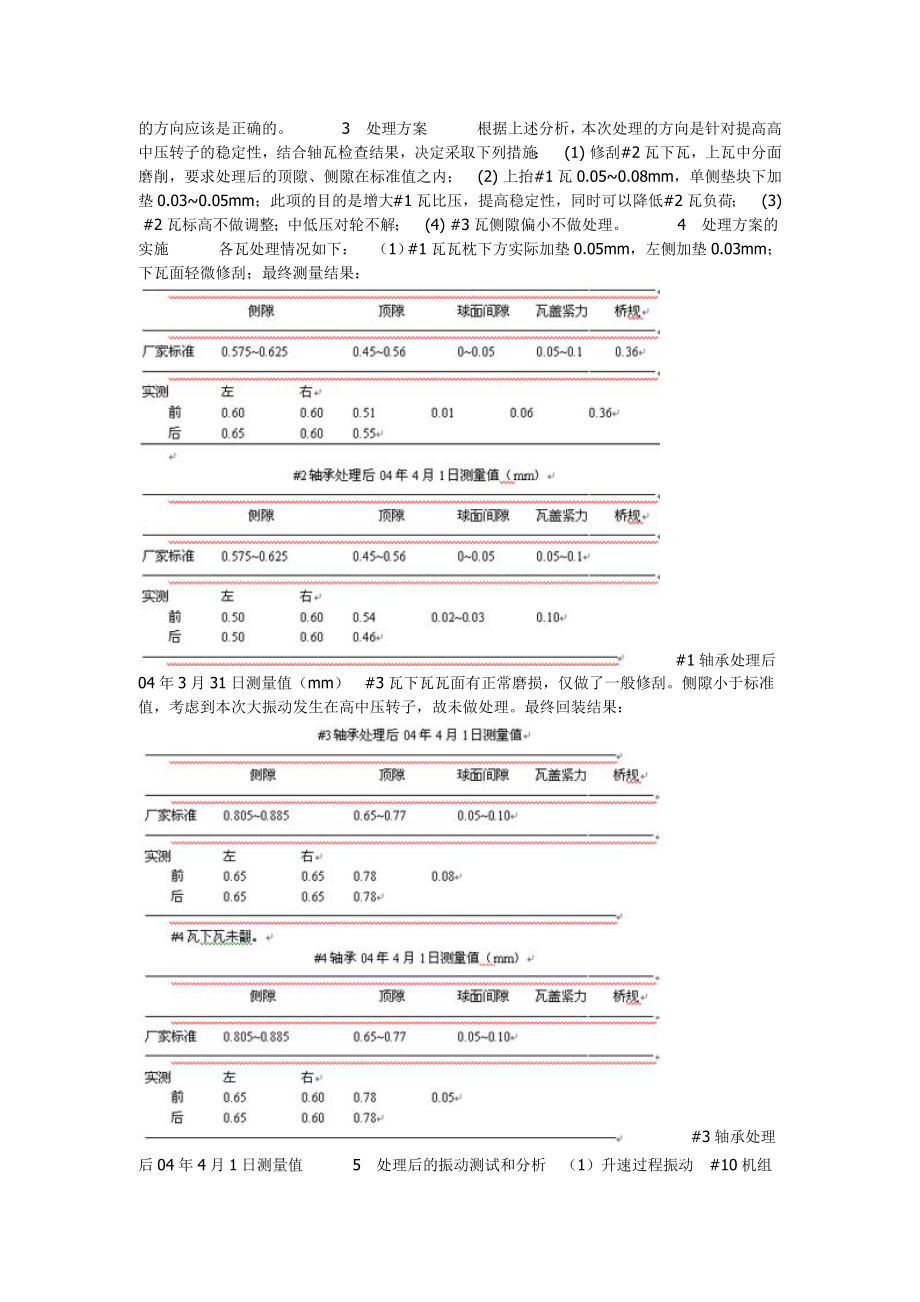 韶关发电厂#10机轴承振动原因分析及处理.doc_第3页