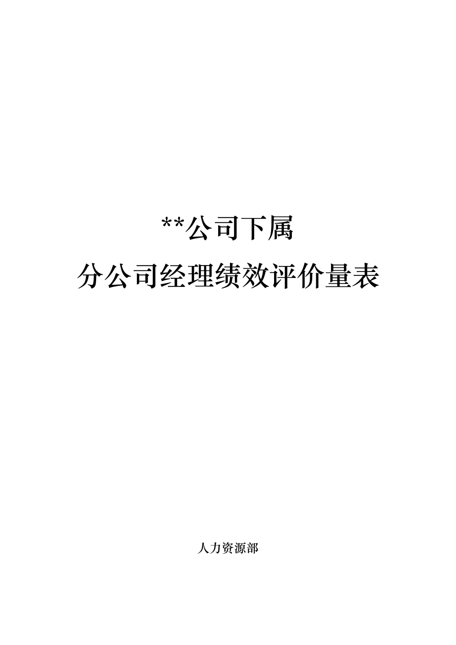 XX公司总经理经理绩效评价量表(使用版).doc_第1页