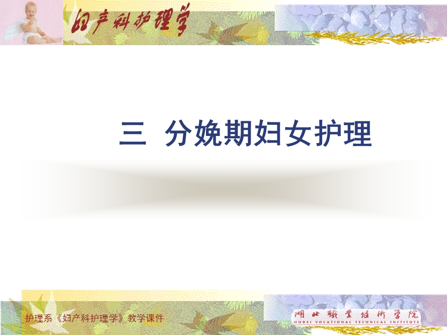 分娩期妇女护理【母婴护理】【妇产科护理】@湖职课件.ppt_第1页