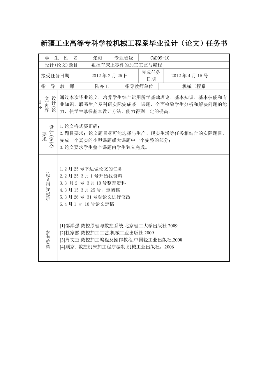 毕业设计（论文）数控车床上零件的加工工艺与编程.doc_第2页