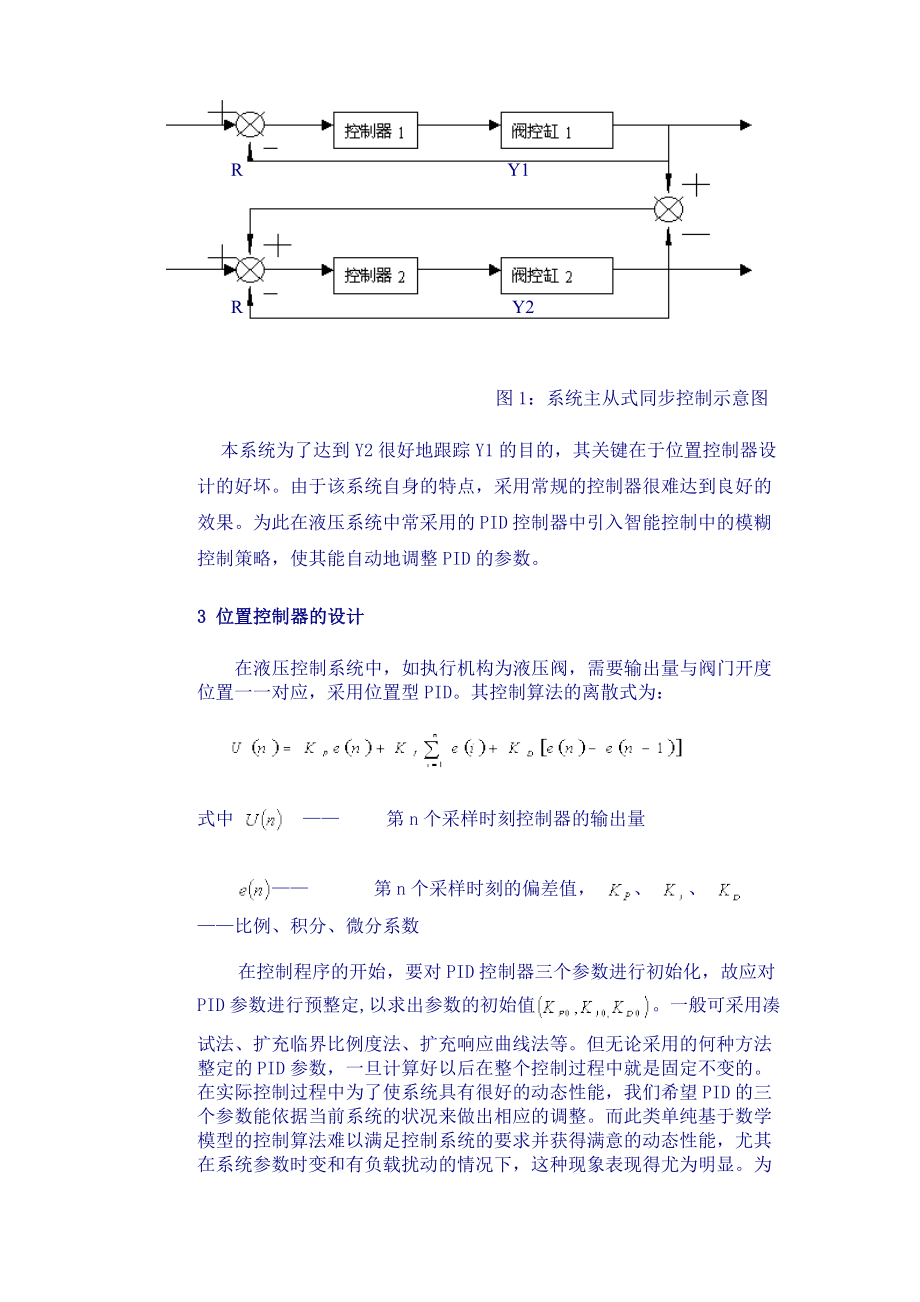 论文（设计）基于模糊PID 的液压同步控制.doc_第2页