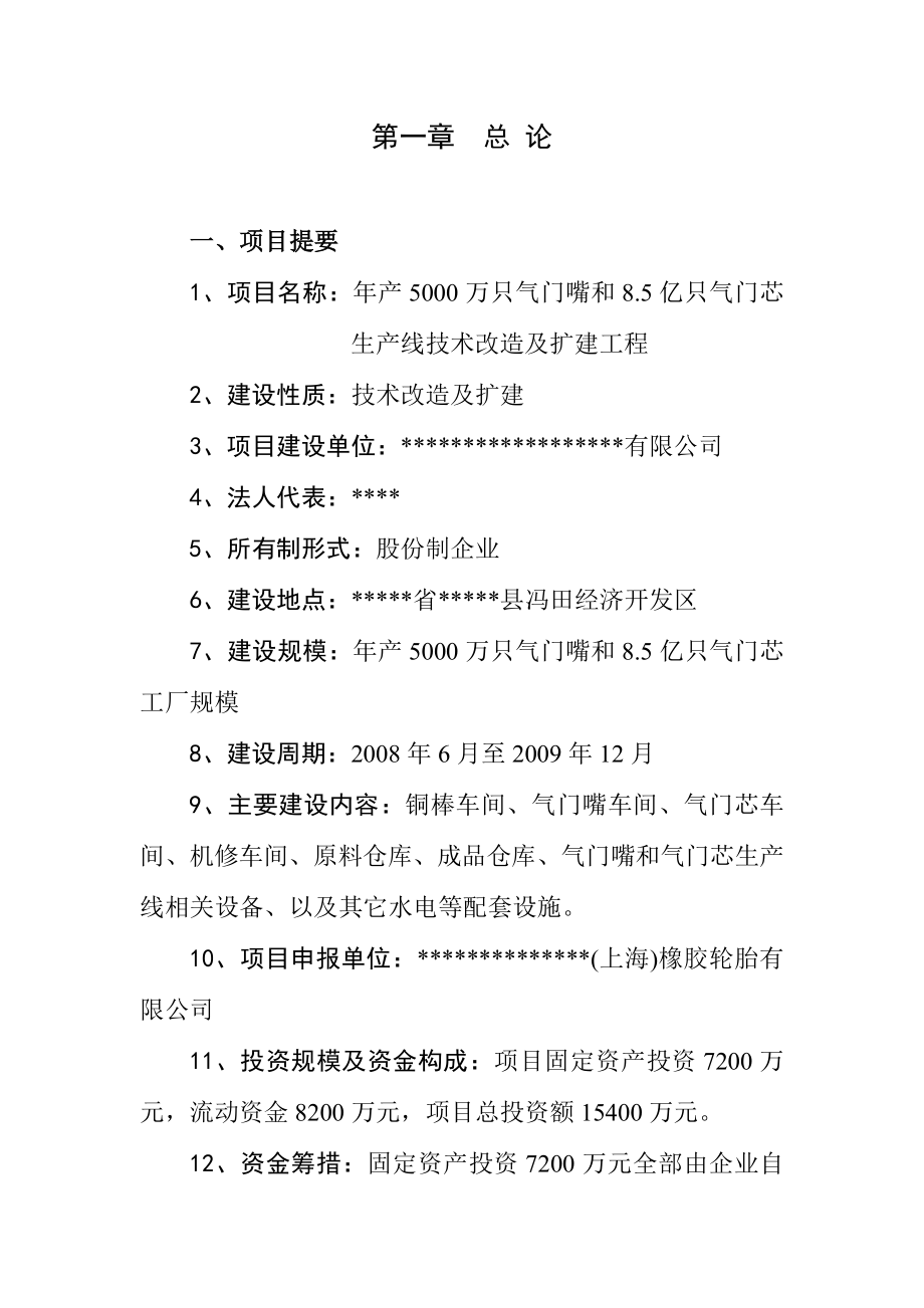 产5000万只气门嘴和8.5亿只气门芯项目可研报告.doc_第1页