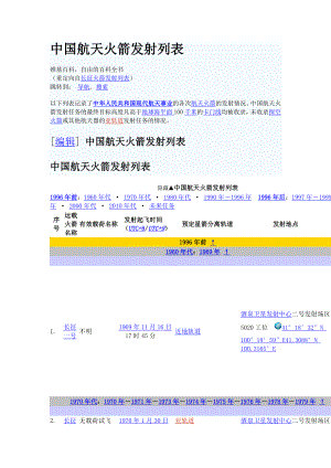 中国航天火箭发射列表.doc