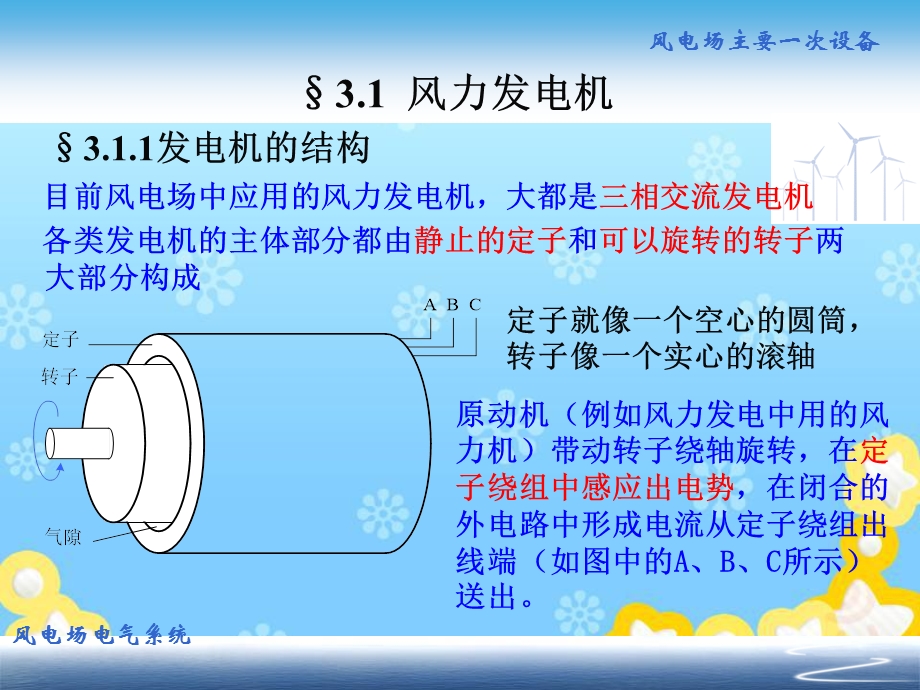 风电场电气工程第3章风电场主要一次设备（发电机和变压器）课件.ppt_第3页