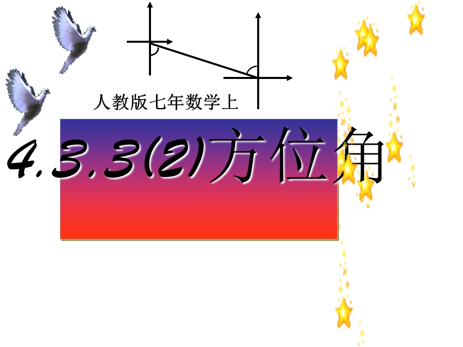 人教版数学七年级上册4.3.3(2)方位角ppt课件.ppt_第1页