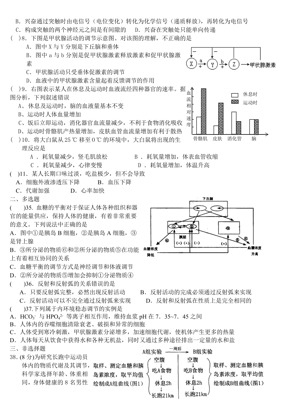 神经调节练习题.doc_第2页