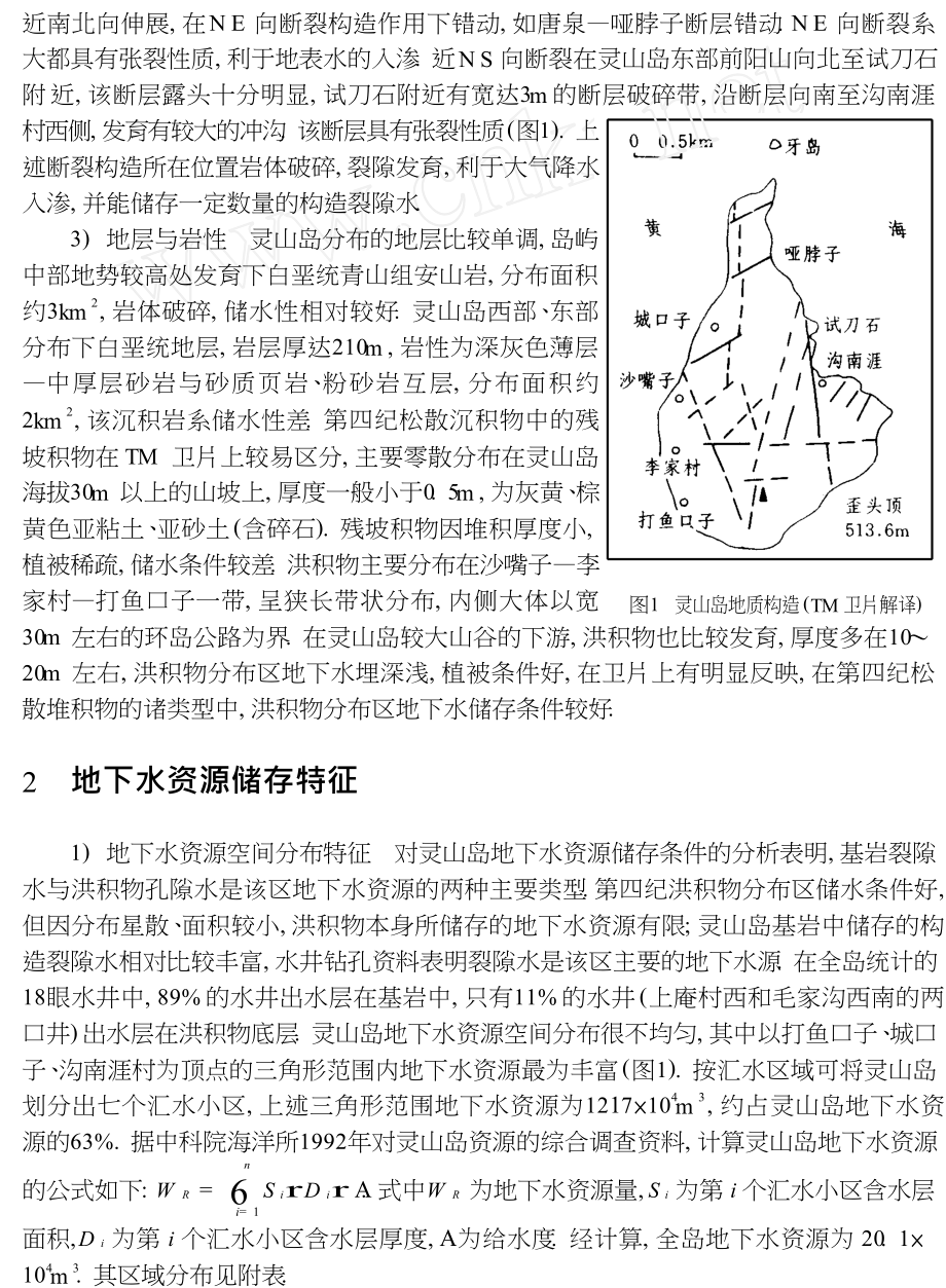 灵山岛地下水资源储存特征与利用研究.doc_第2页