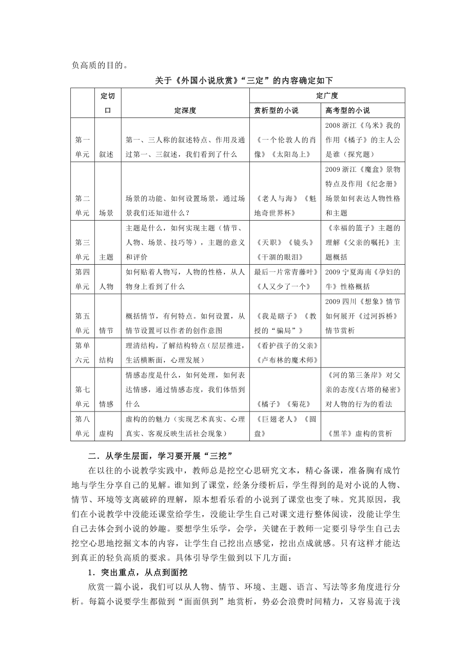 高中语文教学论文：关于小说教学“轻负高质”的探究.doc_第3页