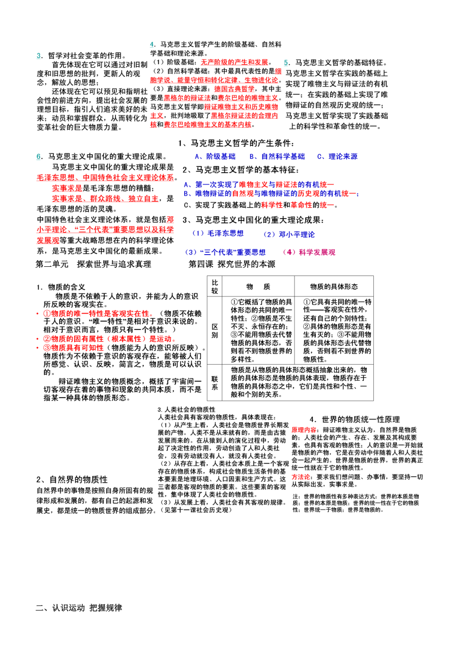 高中政治必修三复习提纲(附带必修四前三课提纲+哲学的.doc_第3页