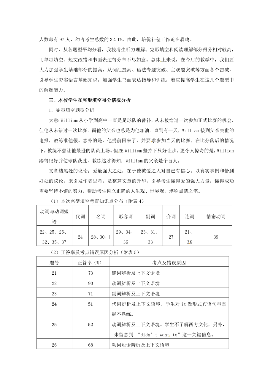 高三英语一模分析交流文稿 4、查漏补缺臻完美 张玉珍吴必宪（二类）.doc_第2页