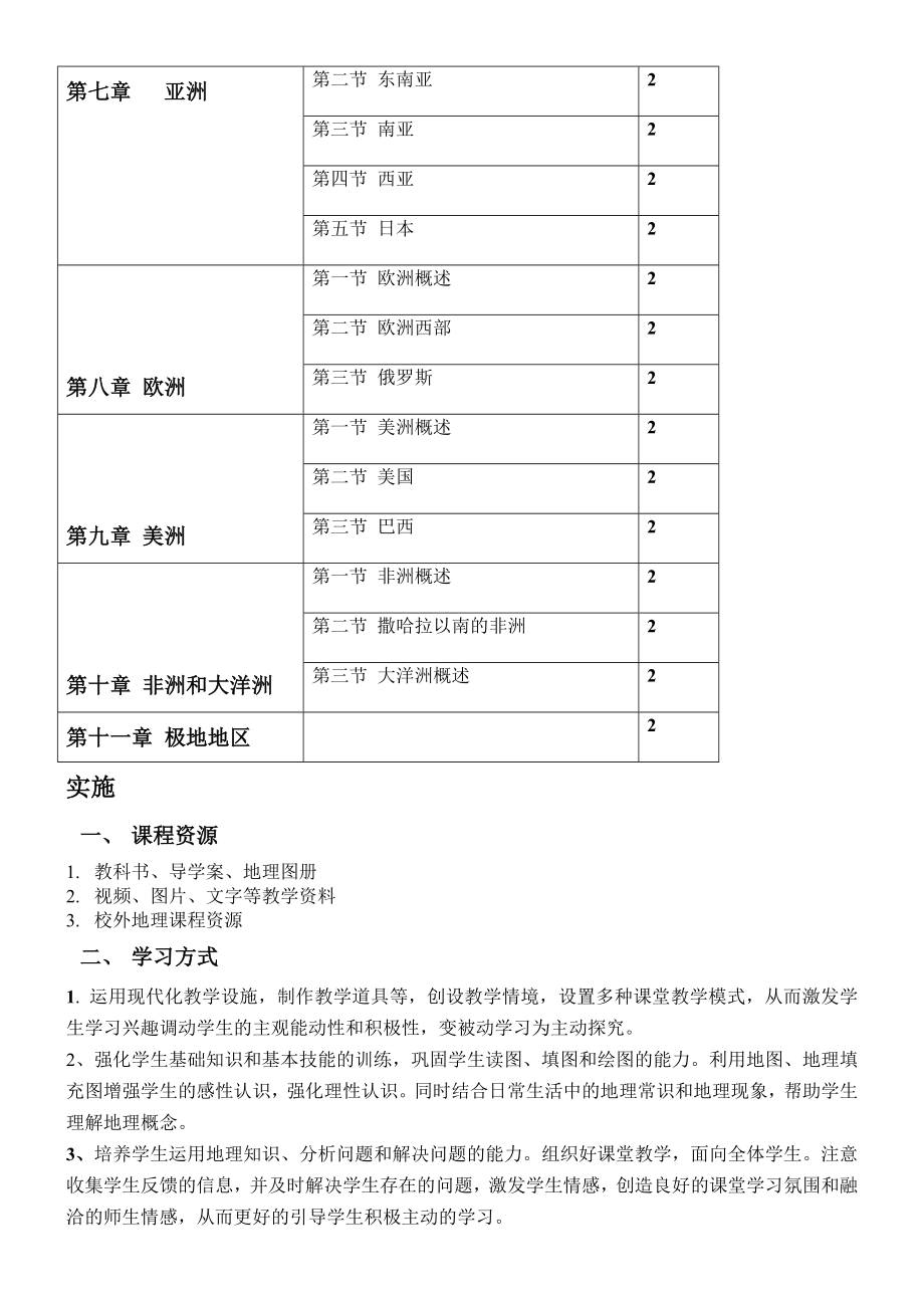 广东人民出版社、地质出版社七级下册地理教案教学设计(全册).doc_第3页