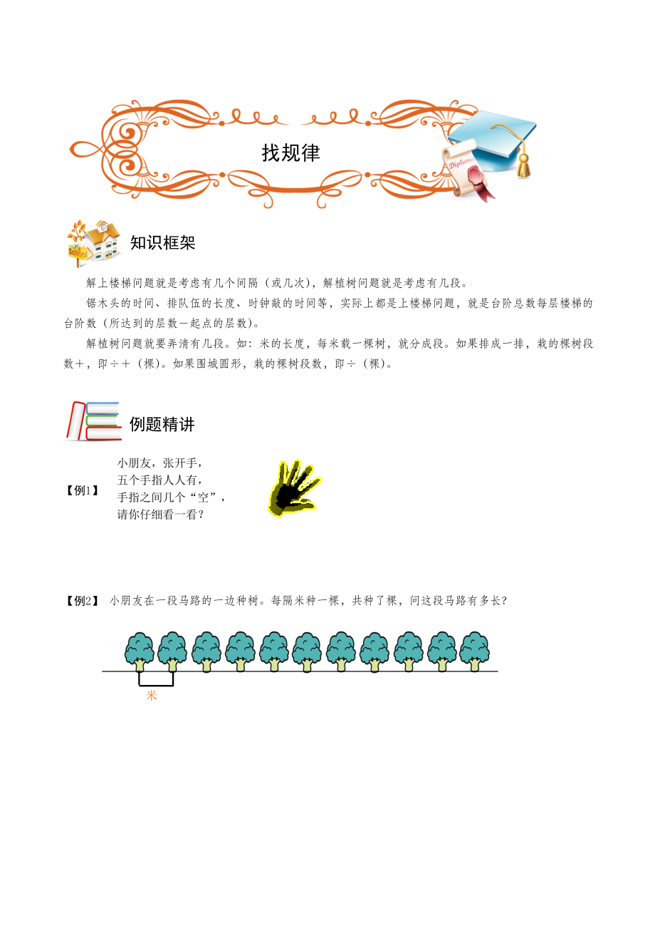 二年级下册数学扩展专题练习应用题.间隔与分段.学生版全国通用(无答案).doc_第1页