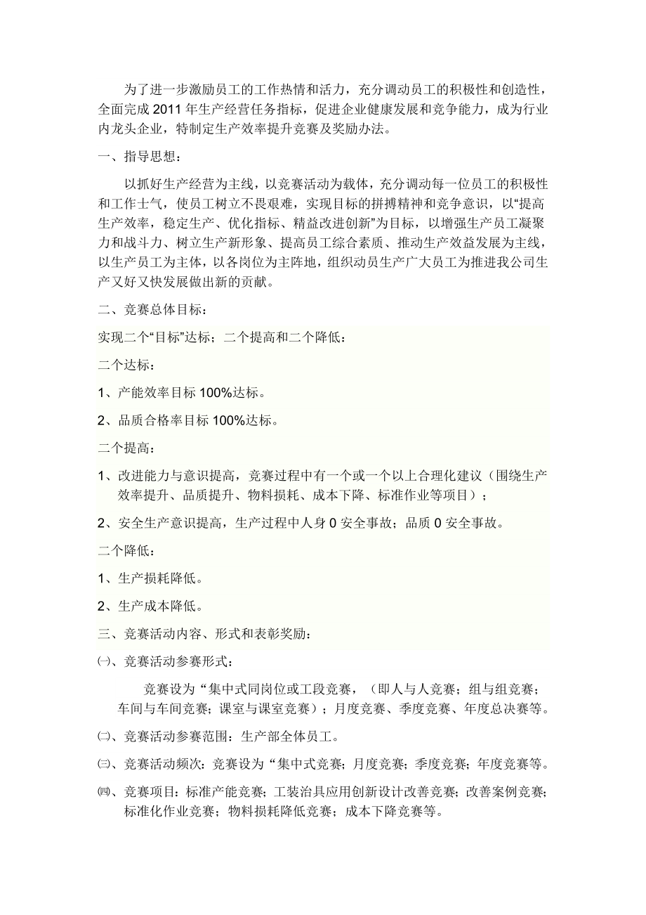 产能效率提升竞赛及激励制度汇编.doc_第2页