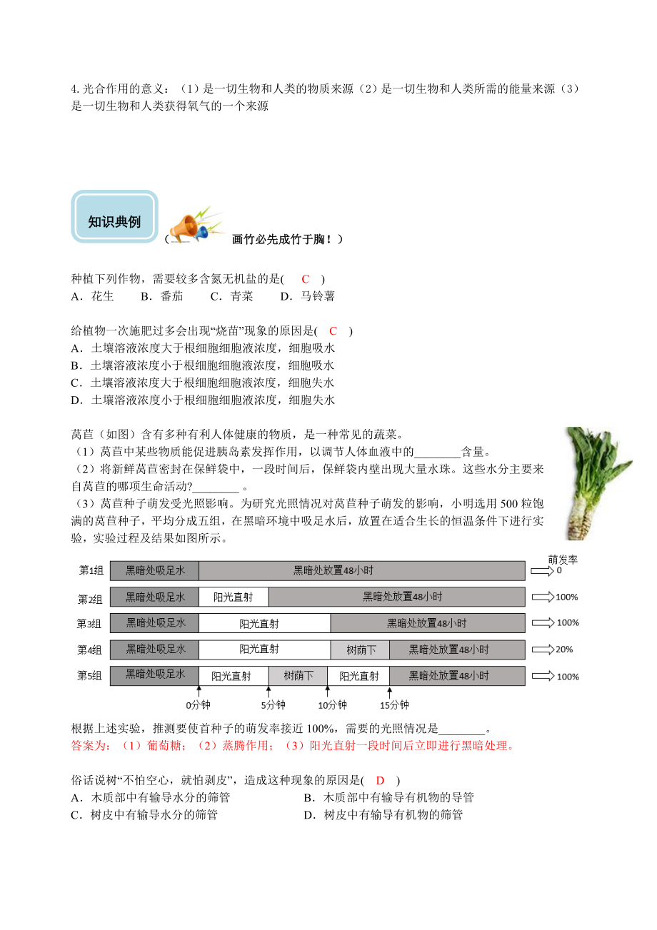 中考科学专题复习：生物的物质转化和能量循环.doc_第2页