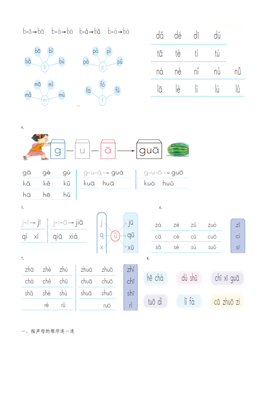 部编人教版一年级语文上册单元总复习资料.doc_第3页