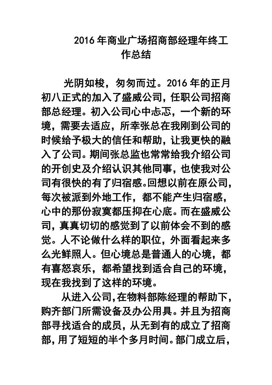 商业广场招商部经理终工作总结.doc_第1页