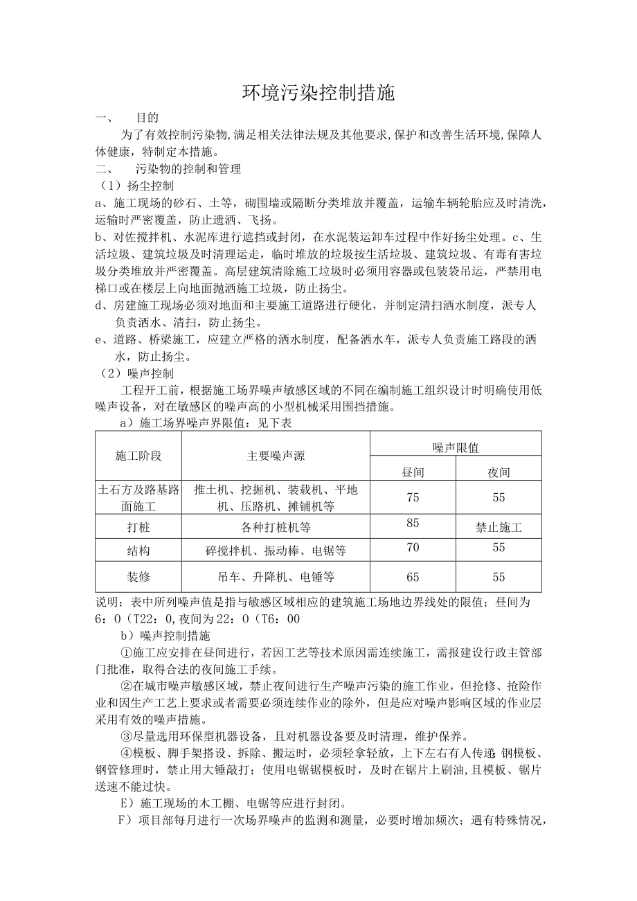 1、环境污染控制措施.docx_第1页