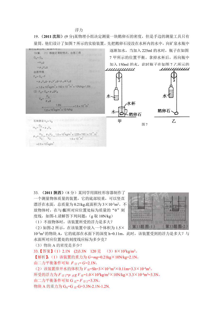 2011浮力汇编.doc_第1页