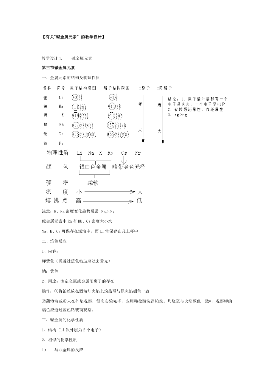 碱金属元素--教学设计.doc_第1页