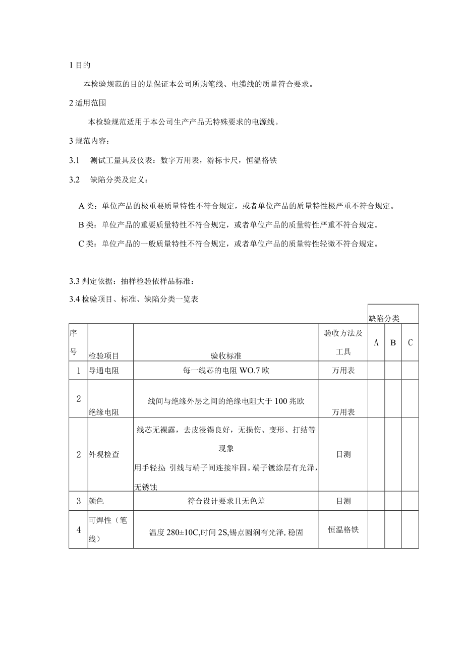 电源线-来料检验规范.docx_第1页