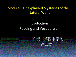 高一英语外研版必修4-Module-6课件.ppt