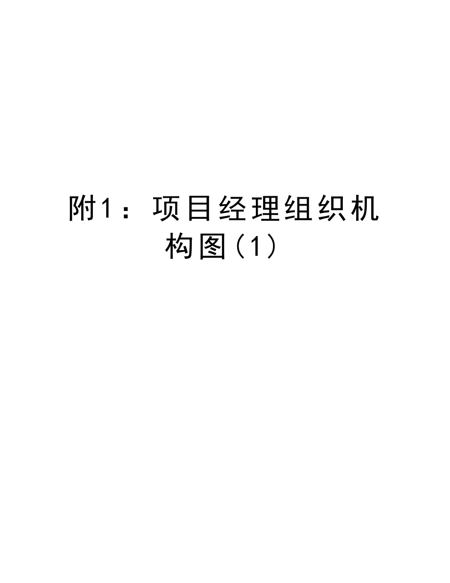 附1：项目经理组织机构图.doc_第1页