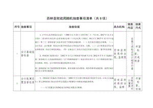 西林县财政局随机抽查事项清单共8项.docx