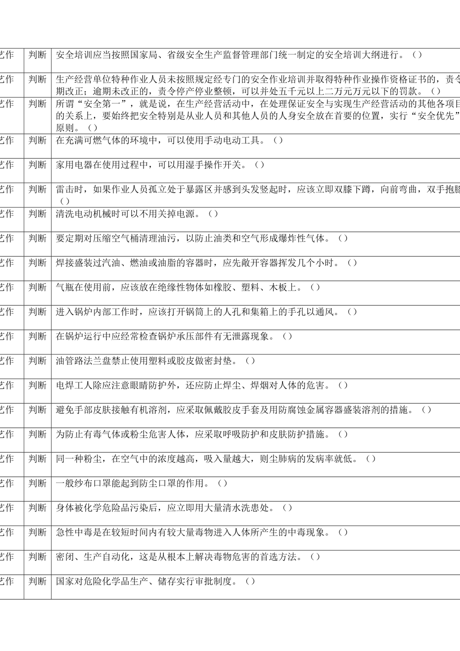 加氢工艺初次培训题库.doc_第3页