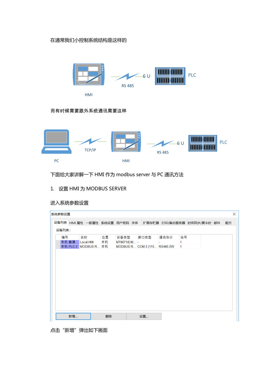 威纶通HMI做成MODBUS-SERVER与PC通讯方法.docx_第1页