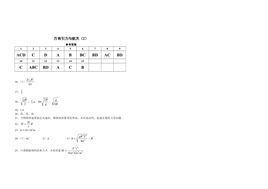 最新万有引力与航天2名师精心制作教学资料.doc_第3页