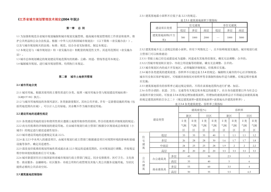 [建筑]江苏省城市规划管理技术规定.doc_第1页
