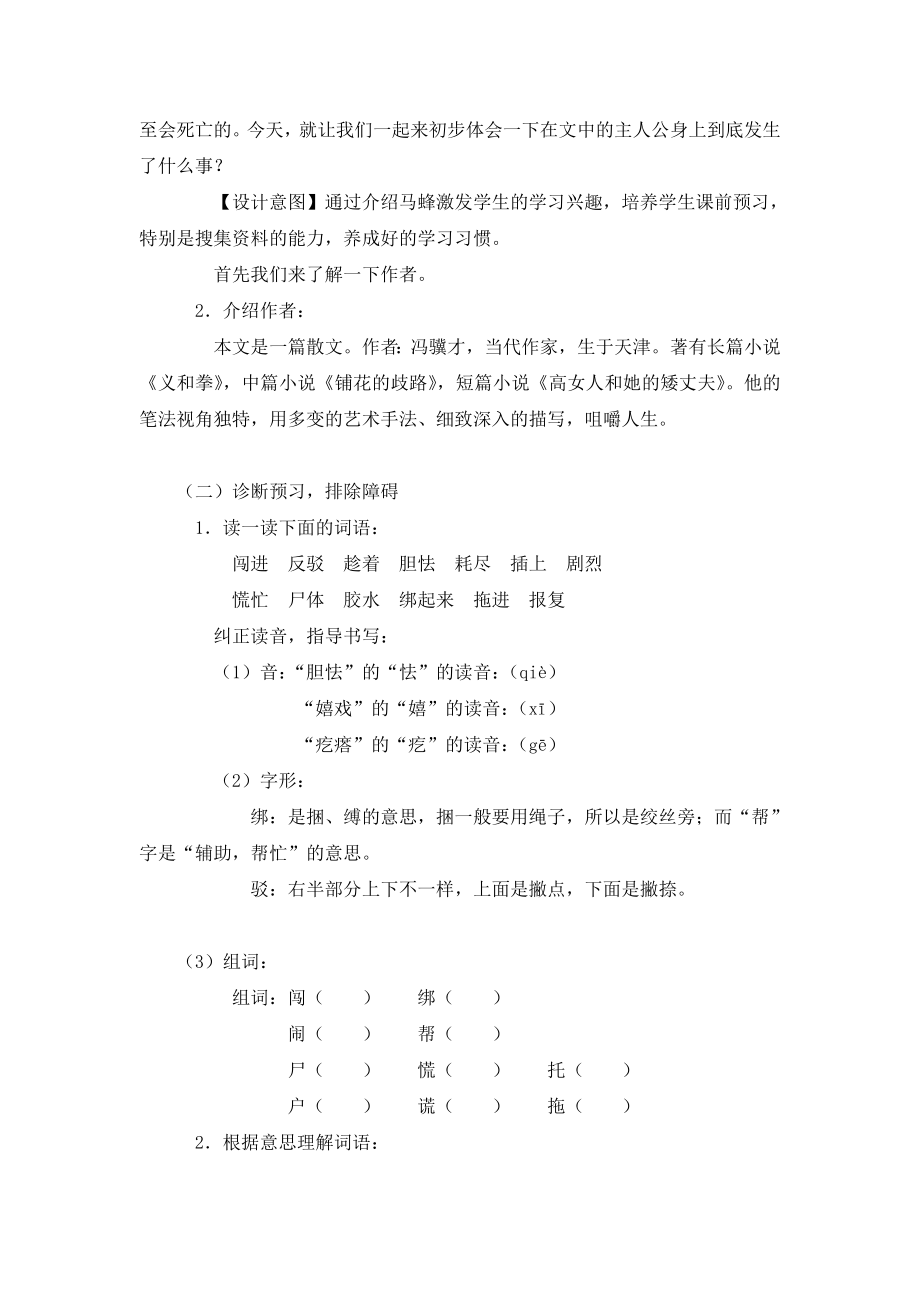 捅马蜂窝教学设计.doc_第2页