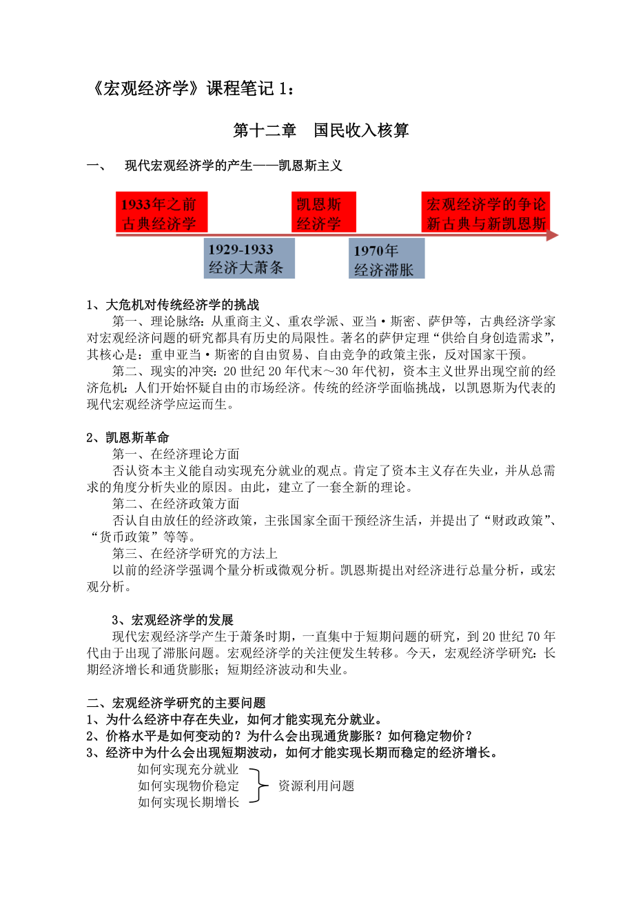 宏观经济学课程笔记.doc_第1页