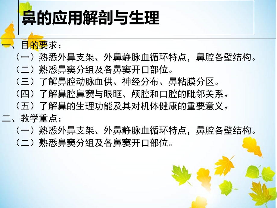 鼻的解剖和生理课件文档资料.ppt_第1页