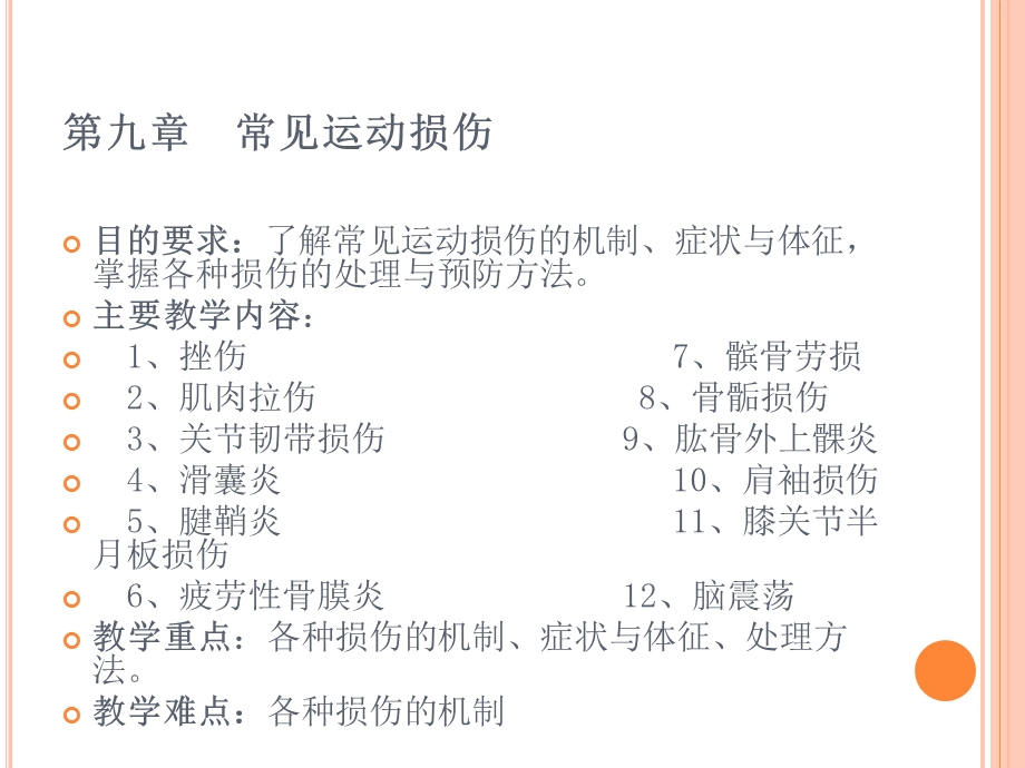 最新：常见运动损伤PPT课件文档资料.ppt_第1页