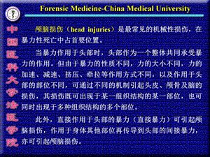 最新：颅脑损伤中国医科大学法医学院文档资料.ppt