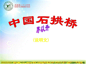 最新中国石拱桥八年级上册第十七课..ppt