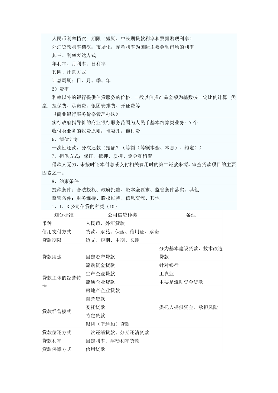 银行从业资格考试——公司信贷考点.doc_第3页