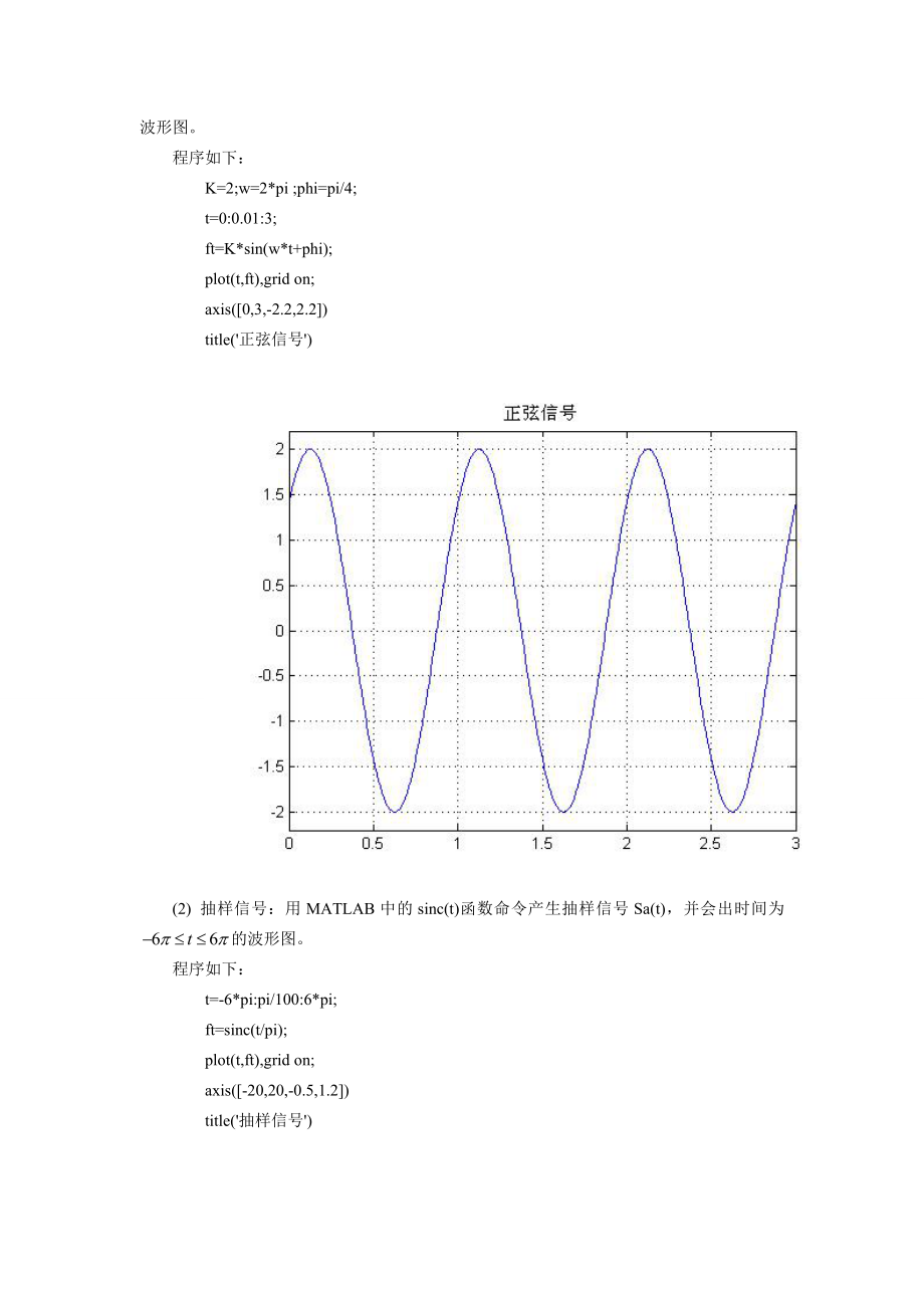 信号与系统仿真作业.doc_第2页