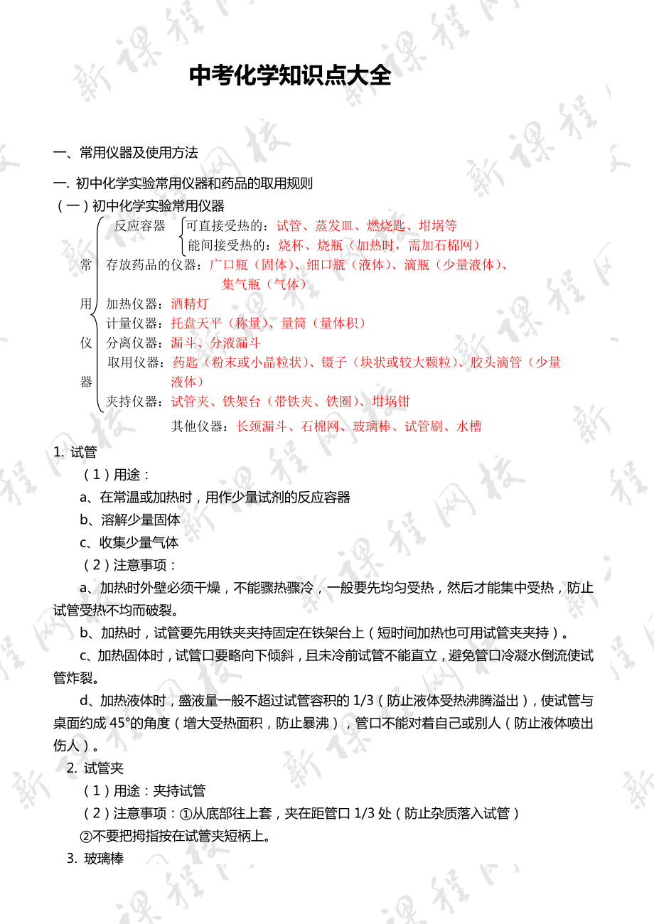 初中化学知识点大全.doc_第1页