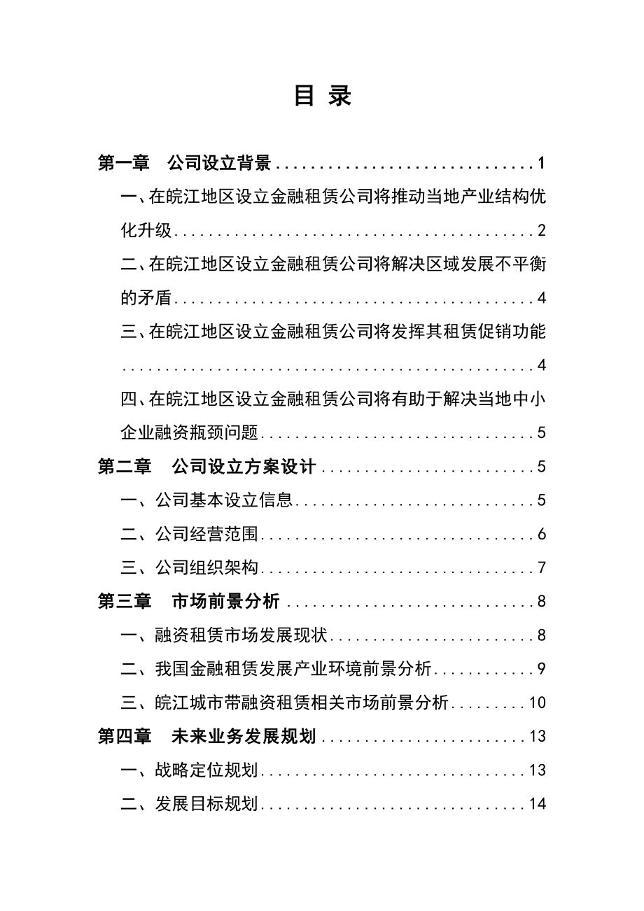 长江金融租赁有限公司项目可行性研究报告1.doc_第2页