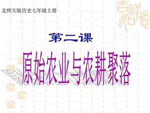 ...原始农业与农耕聚落课件共16张PPT图文