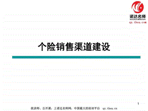 个险销售渠道建设.ppt.ppt